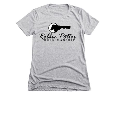 RPH Logo Tee (Black Logo), a Dark Heather Grey Women's Slim Fit Tee