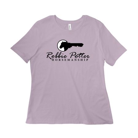 RPH Logo Tee (Black Logo), a Light Violet Women?s Relaxed Cotton Tee
