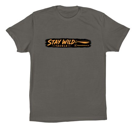 Stay Wild Tackle Tee, a Asphalt Premium Cotton Tee