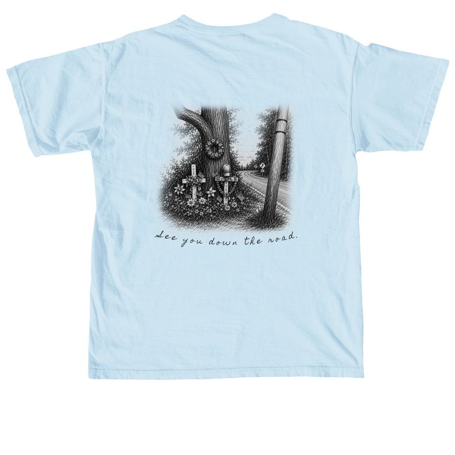 Remembering Nate Dogg, a Chambray Comfort Colors Unisex Tee (back-view)