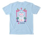 Mahjong & Mimosas, a Chambray Comfort Colors Pocket Tee (back-view)