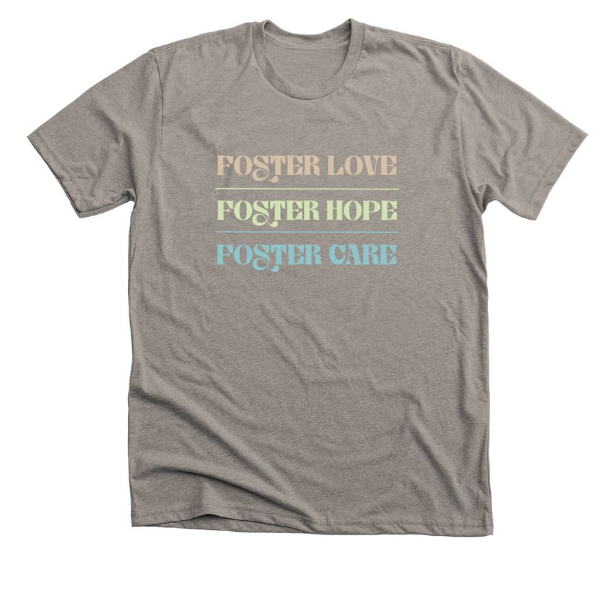 Foster Hope T-Shirt, a Heather Stone Premium Unisex Tee