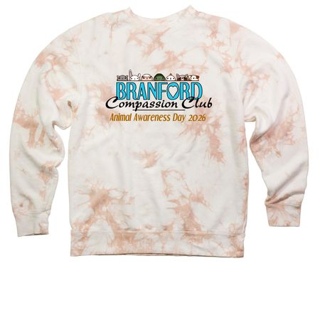 BCC Animal Awareness Day 2026, a Dusty Pink Tie Dye Crewneck Sweatshirt