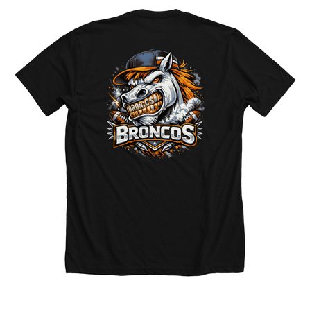 Bronco Bling Exclusive, a Solid Black Blend Premium Unisex Tee (back-view)