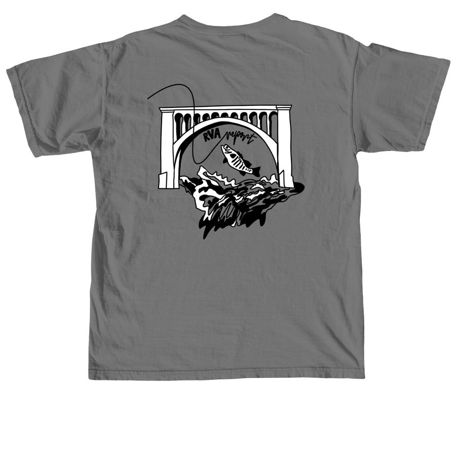 RVA Report&nbsp;, a Grey Comfort Colors Unisex Tee (back-view)