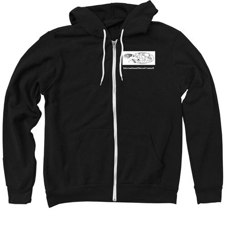 International Borzoi Council, a Black Zip Up Hoodie
