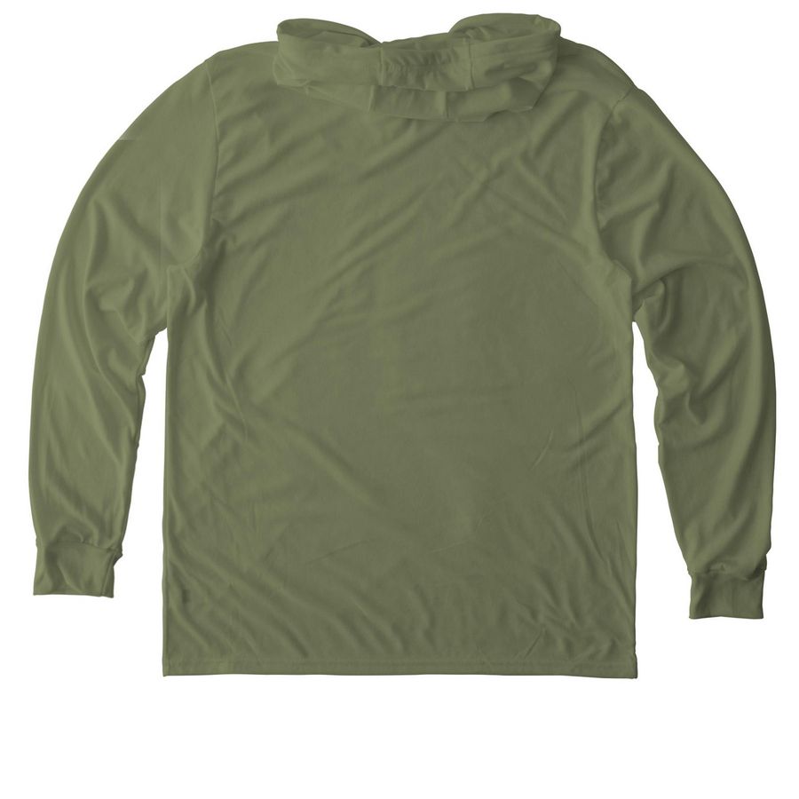 LILY SHIRT for Skydog's 10th Anniversary, a Olive You Green Allmade Eco Triblend Hoodie Tee (back-view)