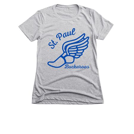 Track and Field, a Dark Heather Grey Women's Slim Fit Tee