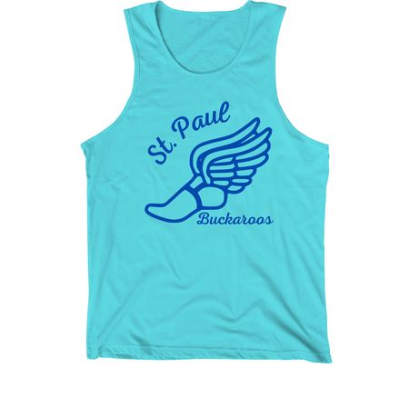 Track and Field, a Teal Premium Cotton Tank