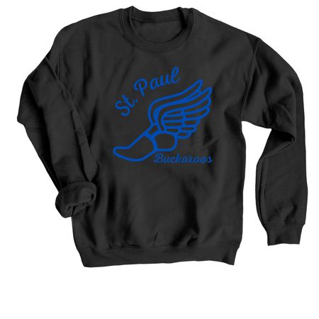 Track and Field, a Black Crewneck Sweatshirt