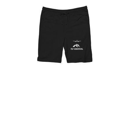 FLY ESSENTIAL SHORTS, a Black Midweight Fleece Shorts