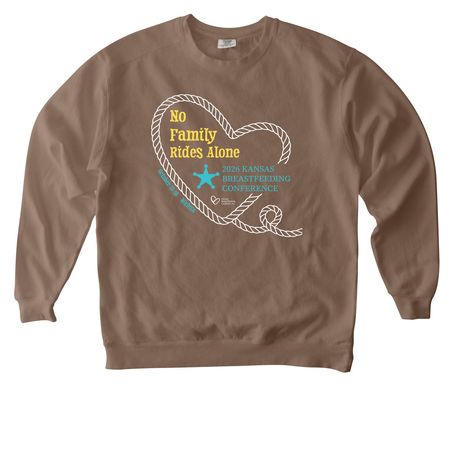2026 Kansas Breastfeeding Conference&nbsp;, a Espresso Comfort Colors Crewneck Sweatshirt
