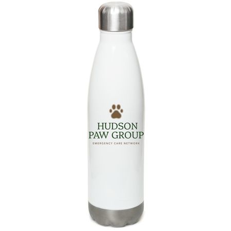We know you're thirsty, a White Stainless Steel Water Bottle