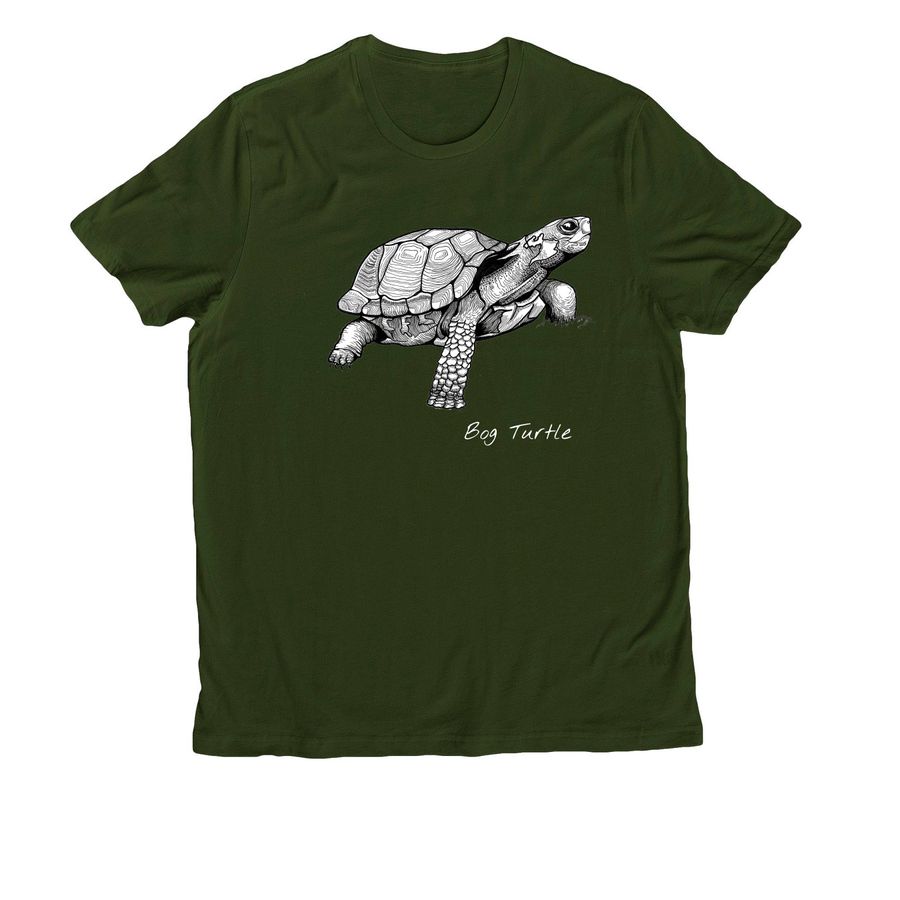 Bog Turtle- Dark Shirts, a Herb Green Allmade Organic Cotton Unisex Tee