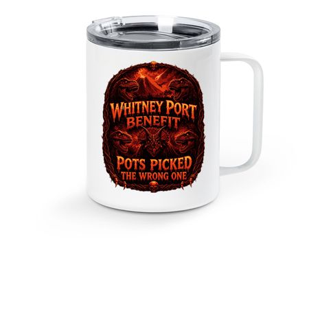 Travel Mug, a White Stainless Steel Travel Mug