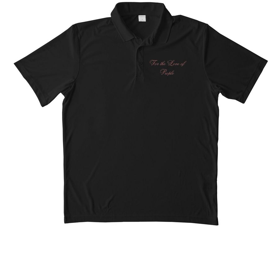Food for Thought, a Black Unisex Performance Polo