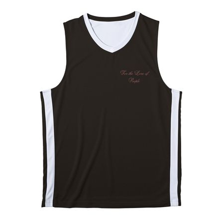 Food for Thought, a Black/ White Reversible Basketball Jersey