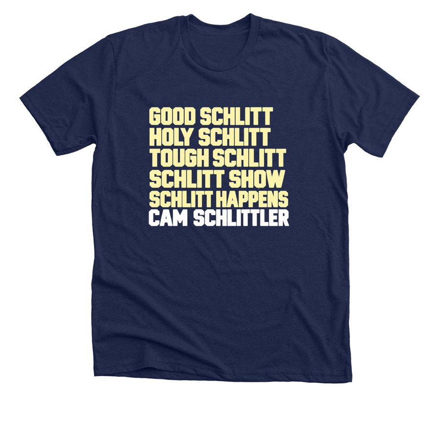 Max Fried Good Schlitt Holy Schlitt Tough Sch, a Solid Navy Blend Premium Unisex Tee
