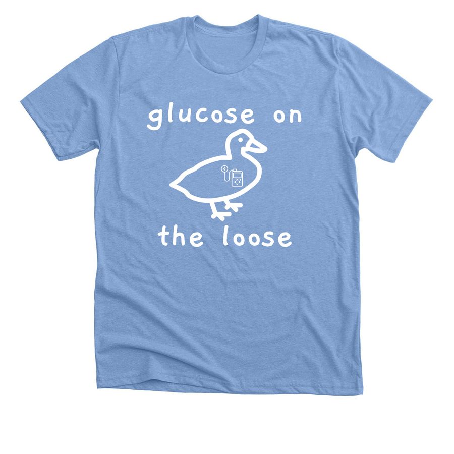 glucose on the loose team shirts, a Heather Carolina Blue Premium Unisex Tee