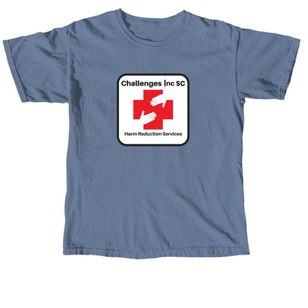 Challenges Inc SC Logo, a Blue Jean Comfort Colors Unisex Tee