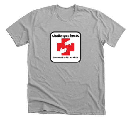 Challenges Inc SC Logo, a Athletic Heather Premium Unisex Tee