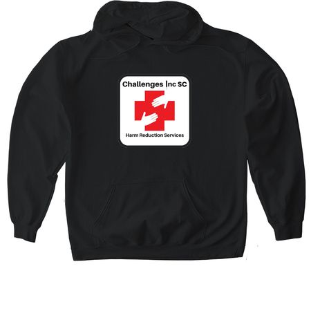 Challenges Inc SC Logo, a Black Gildan Softstyle Pullover Hoodie