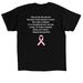 Breast Cancer Awareness, a Black Classic Unisex Tee (back-view)