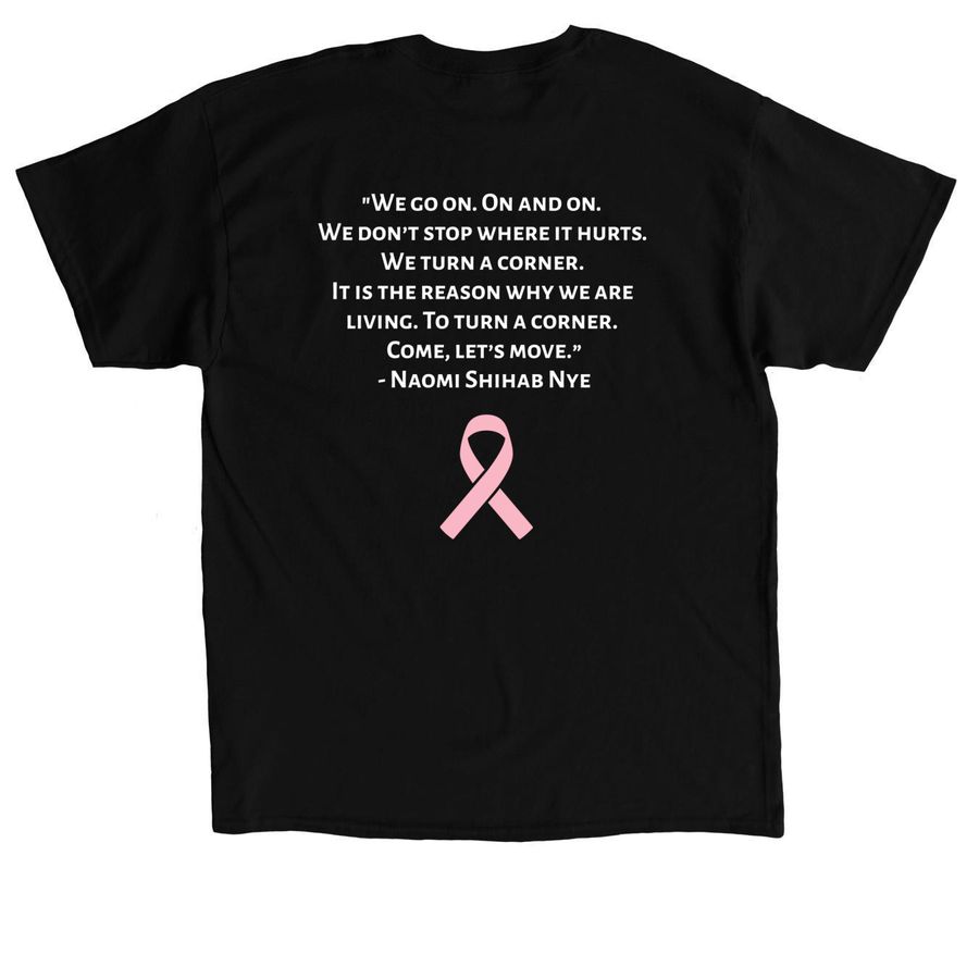 Breast Cancer Awareness, a Black Classic Unisex Tee (back-view)