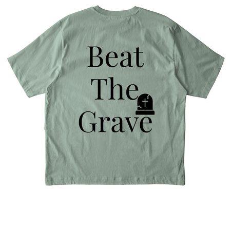 FAITH OVER FLESH, a Aloe Stanley/Stella Unisex Freestyler Heavyweight Tee (back-view)