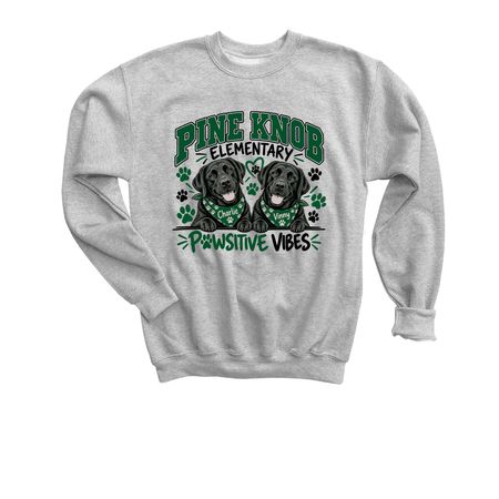 ? Paws Up for Charlie & Vinny, a Sport Grey Youth Crewneck Sweatshirt