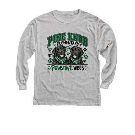 ? Paws Up for Charlie & Vinny, a Sport Grey Youth Long Sleeve Tee