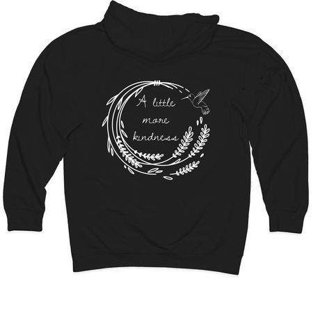 Wear Kindness, Support Ashley, a Black Midweight Pullover Hoodie