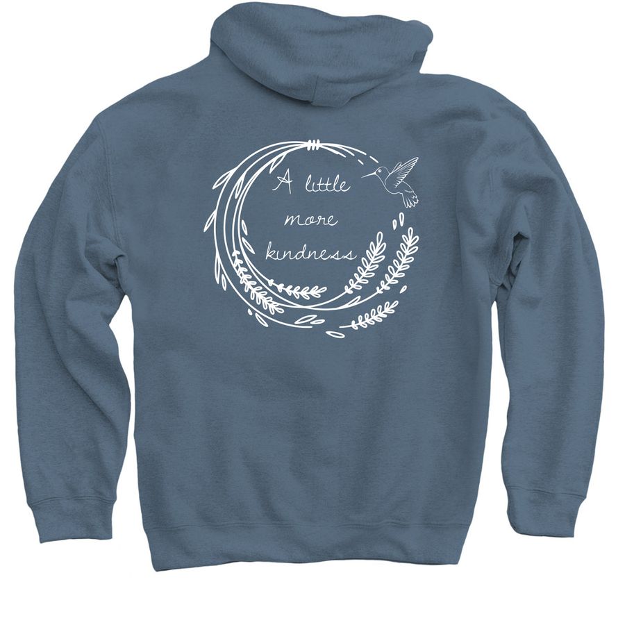 Wear Kindness, Support Ashley, a Indigo Pullover Hoodie