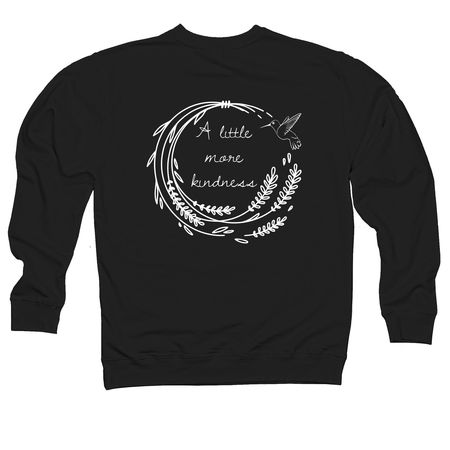 Wear Kindness, Support Ashley, a Black Midweight Crewneck Sweatshirt