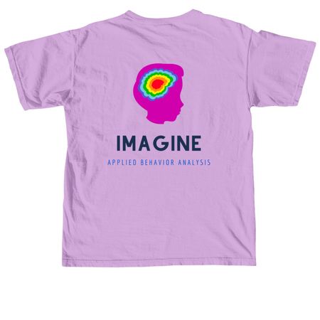 NEW! IABA Logo Comfort Colors Tee, a Neon Violet Comfort Colors Unisex Tee (back-view)