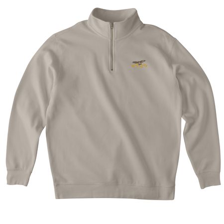 Wildlife For All Quarter-Zip, a Cement Midweight Quarter Zip Pullover