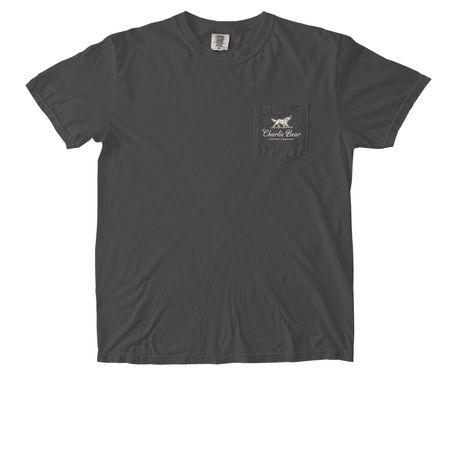 Charlie Bear OG Pocket Tees, a Pepper Comfort Colors Pocket Tee