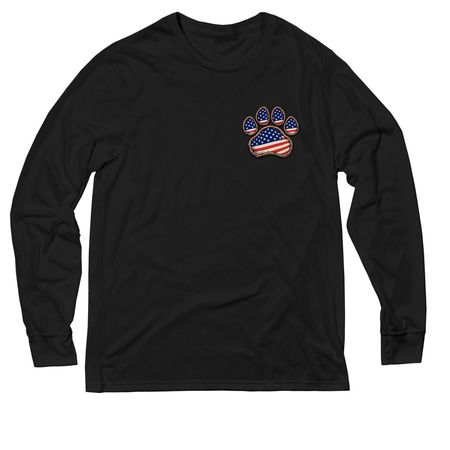 All American Team Pups, a Deep Black Allmade Eco Triblend Long Sleeve Tee