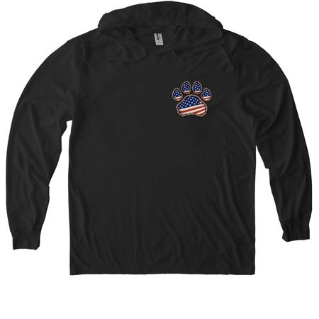 All American Team Pups, a Space Black Allmade Eco Triblend Hoodie Tee