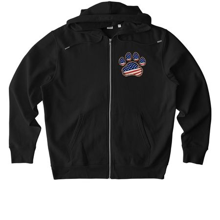 All American Team Pups, a Black Stanley/Stella Unisex Cultivator 2.0 Zip Up Pullover Hoodie