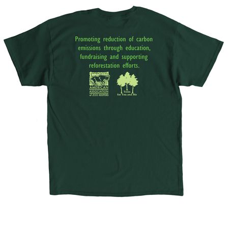 AAZK Trees for You and Me (TFYM) Fundraiser, a Forest Green Classic Unisex Tee (back-view)