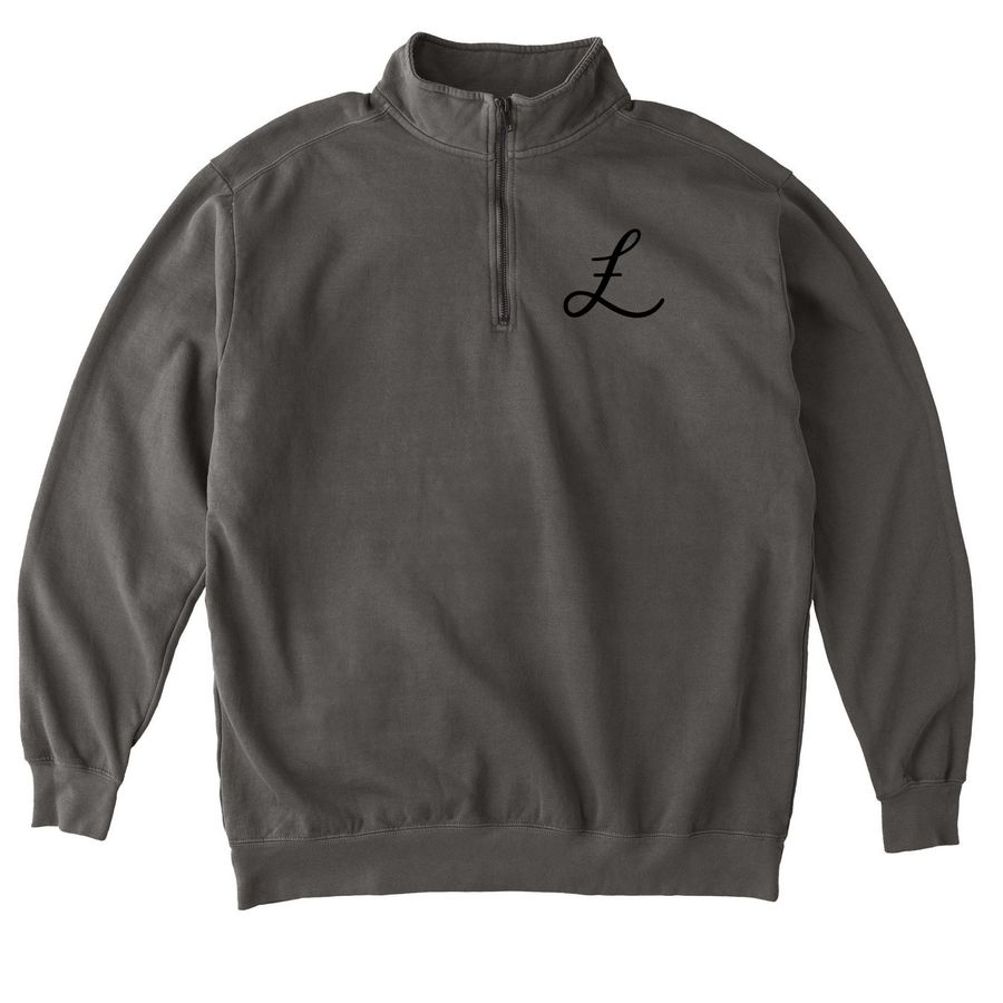 The Florence Brand, a Pepper Comfort Colors Quarter Zip Pullover