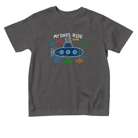 My Dad's Ride, a Charcoal Toddler Tee