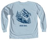 got snow?, a Chambray Comfort Colors Long Sleeve Tee (back-view)