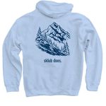 got snow?, a Light Blue Pullover Hoodie (back-view)