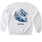 got snow?, a White Softstyle Crewneck Sweatshirt (back-view)