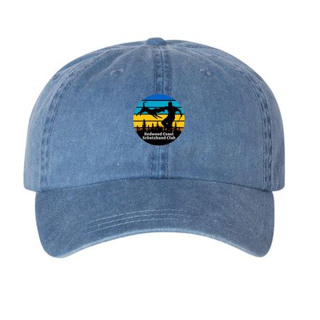 RCSC Hats, a Royal Blue Printed Pigment Dye Baseball Cap