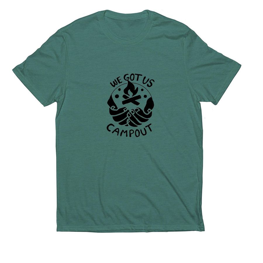 We Got Us Campout, a Deep Sea Green Allmade Eco Triblend Unisex Tee