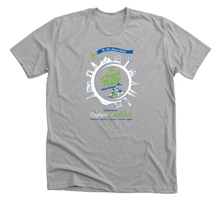 5th Annual Walk N Roll Official Shirt, a Athletic Heather Premium Unisex Tee