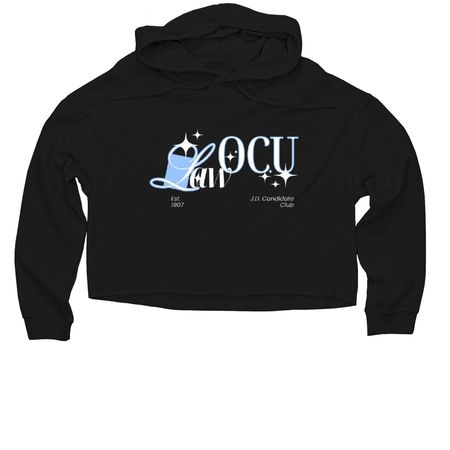 OCU Law - JD Candidate Club, a Black Women?s Lightweight Cropped Hoodie